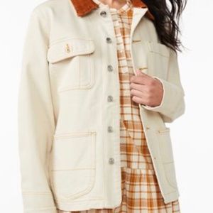 Women's Barn Jacket with Corduroy Collar
